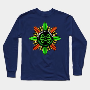 Jamaican Color with Butterfly effect Long Sleeve T-Shirt